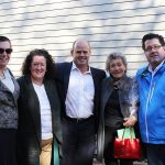 Tamara McKenney, Maureen Ryan, Malcolm G. Chace Jr., Liz Chace, and Mike Ryan attend dedication ceremony at The Wolf School