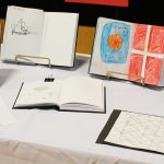 Sketchbooks displayed at the annual Wolf School art show