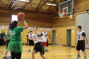 The Wolf School's annual Staff vs. Student basketball game