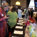 Guests browse the silent auction